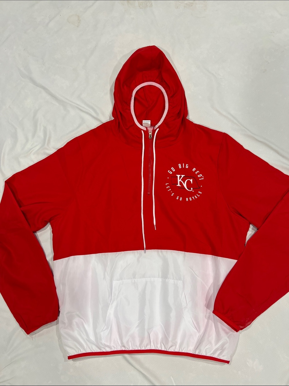 Kansas City Royals Nebraska Cornhuskers Promo Light Rain Jacket. Size XL.